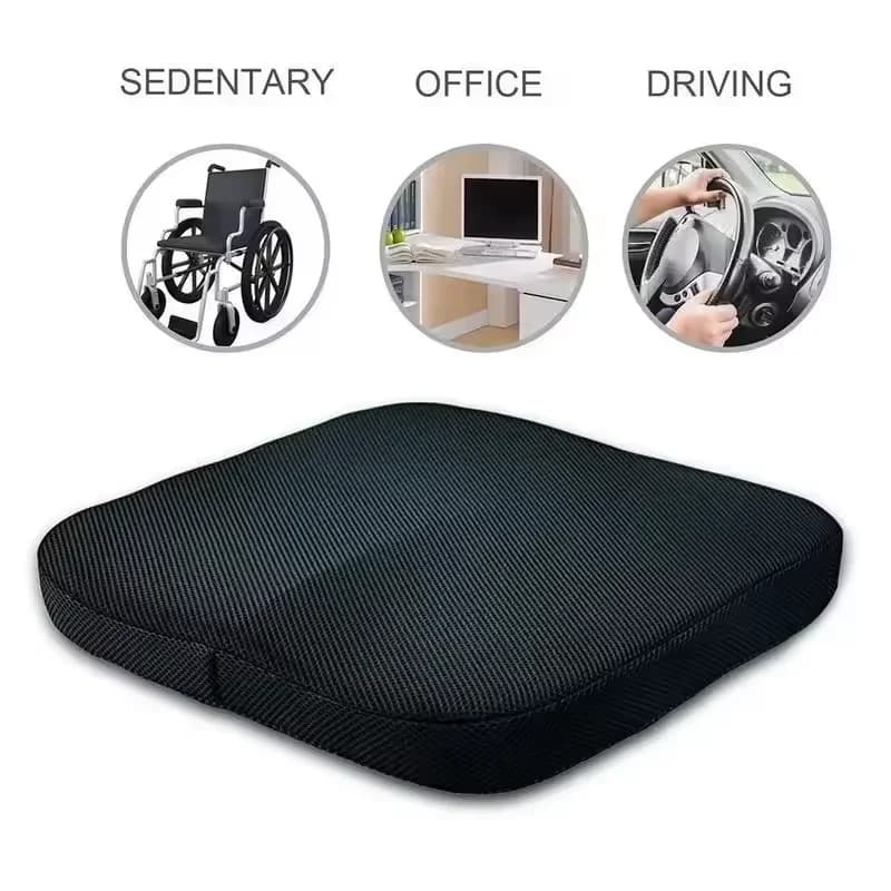 Tailbone Sciatica Sollievo dal mal di schiena Comfort Sedia da ufficio Cuscino per seggiolino auto Tappetino per coccyx in memory foam ortopedico antiscivolo