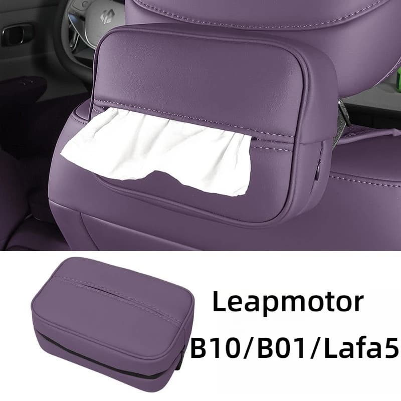 Fit For Leapmotor B10 B01 Lafa5 B05 Car Hanging Car Tissue Box Tissue Bag Cover Interior Storage Bag Modification