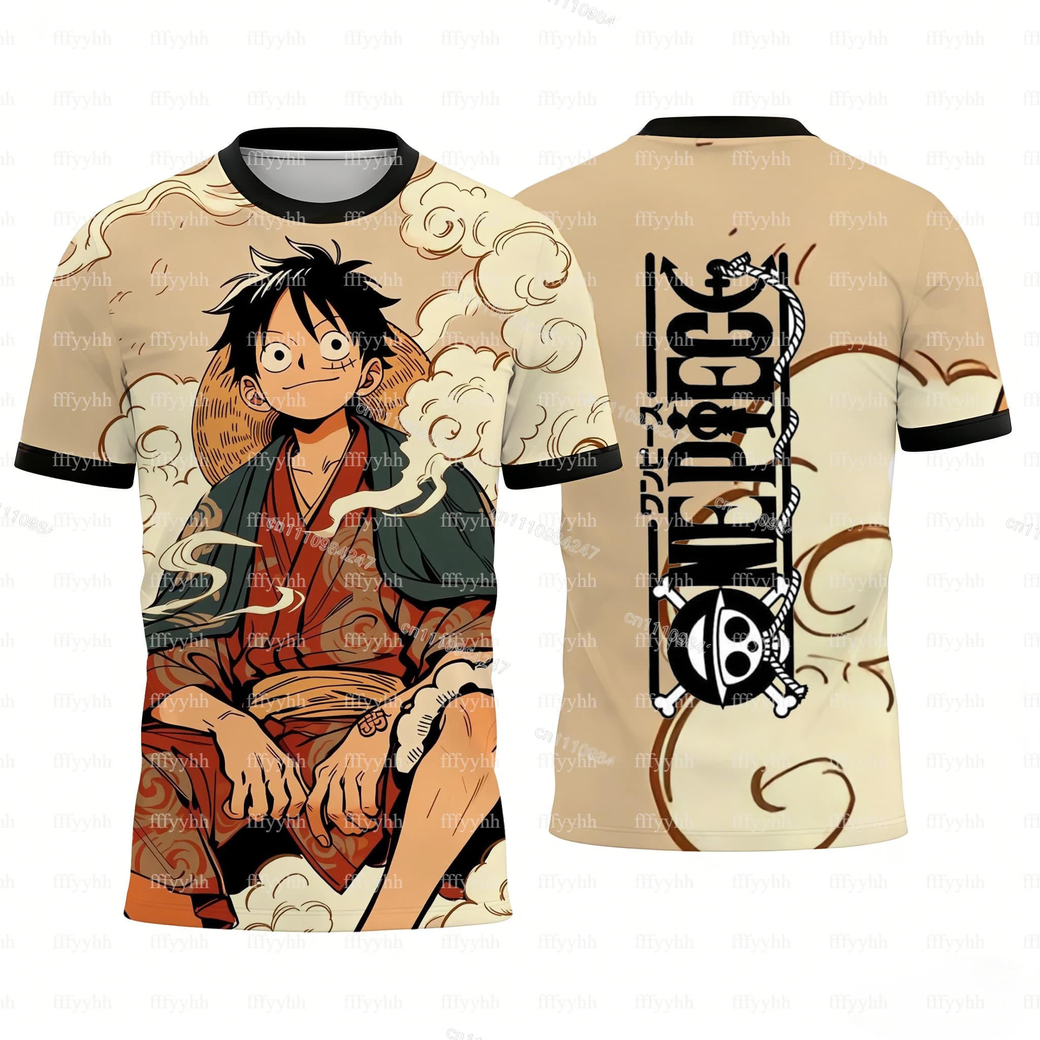 T-shirt Grafica Anime 3D One Piece Pirati di Straw Hat 2026 Hot Sale Unisex Streetwear a Maniche Corte Top Uomo Donna per Fan Anime