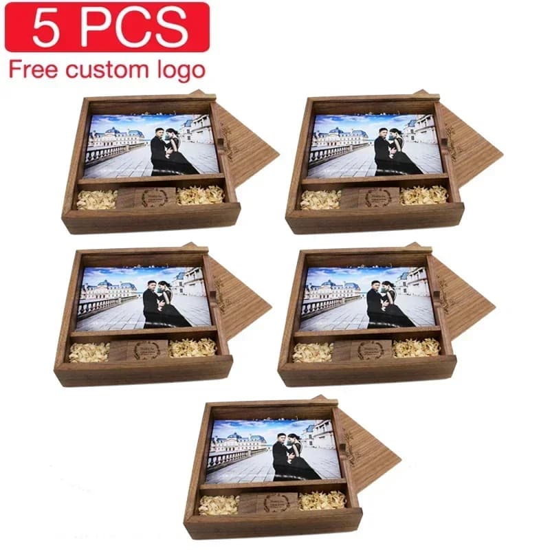JASTER 5 PCS LOT USB Flash Drive Creative Photography Studio Regalo di nozze Memory stick Logo personalizzato gratuito Pen drive 128GB 64GB 32G