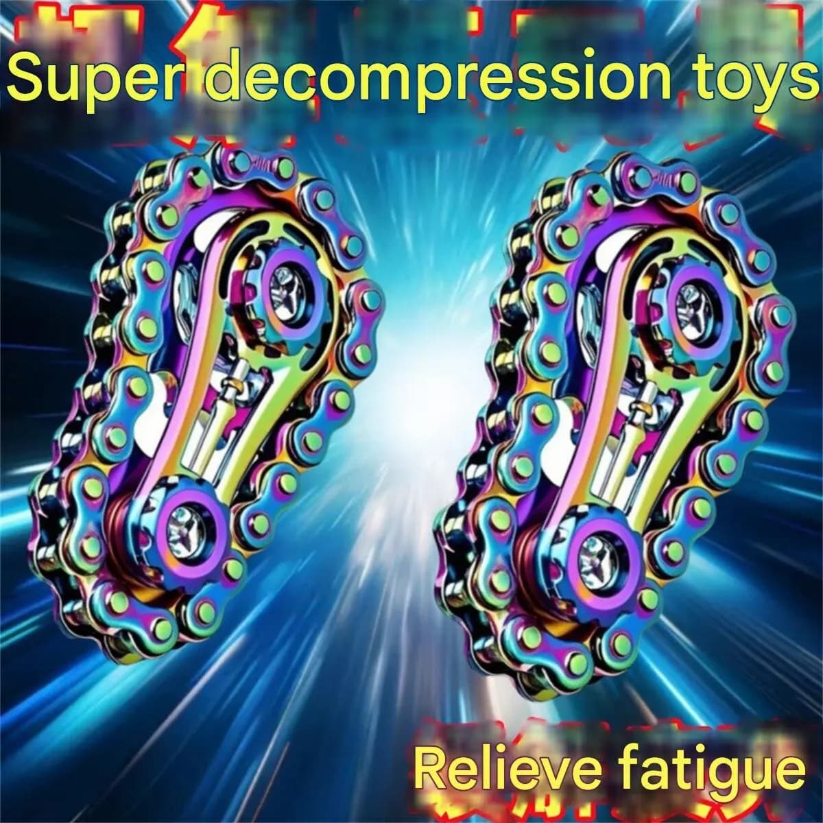 Pignone da dito volano catena punta delle dita giroscopio decompressione artefatto rotazione dell'ingranaggio giocattolo meccanico in metallo divertente esercizio di puzzle