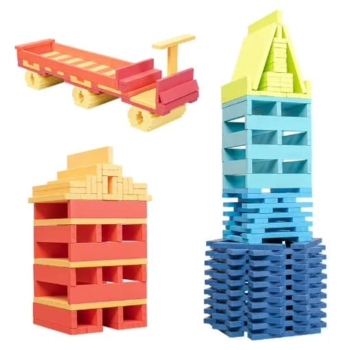 Kit di costruzione classico in legno da 100 pezzi Kit di costruzione impilabile Equilibrio Blocco alto Montessori Puzzle giocattolo regalo per bambino bambino