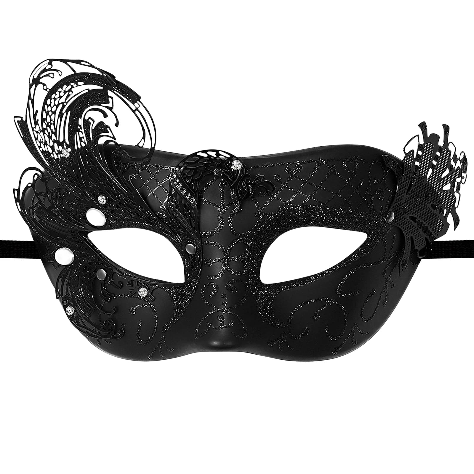 Women's Butterfly Eyelash Mascara, disguise mask, suitable for carnival, Halloween parties, costume parties, weddings, black