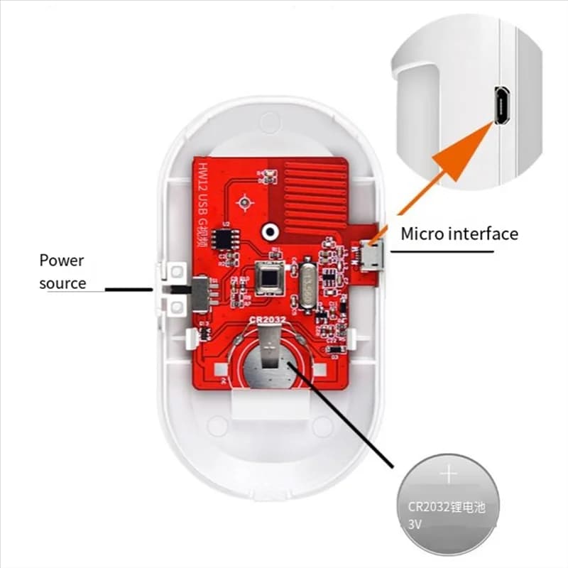 Rivelatore di allarme con sensore di movimento PIR wireless potenziato SQPP Rivelatore a infrarossi wireless 433 Mhz