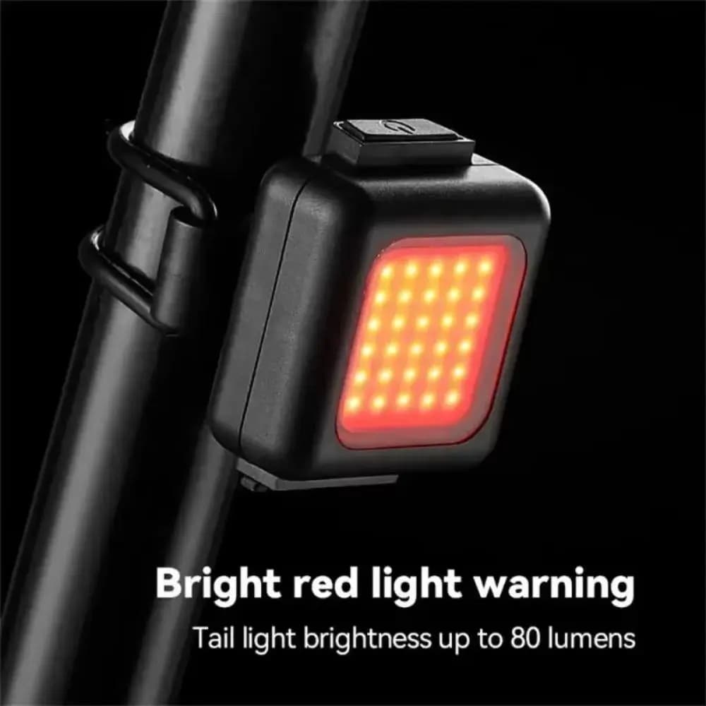 2 Pieces Bicycle Light Rechargeable USB Super Bright Waterproof Combination Mini LED Light for Mountain Bike