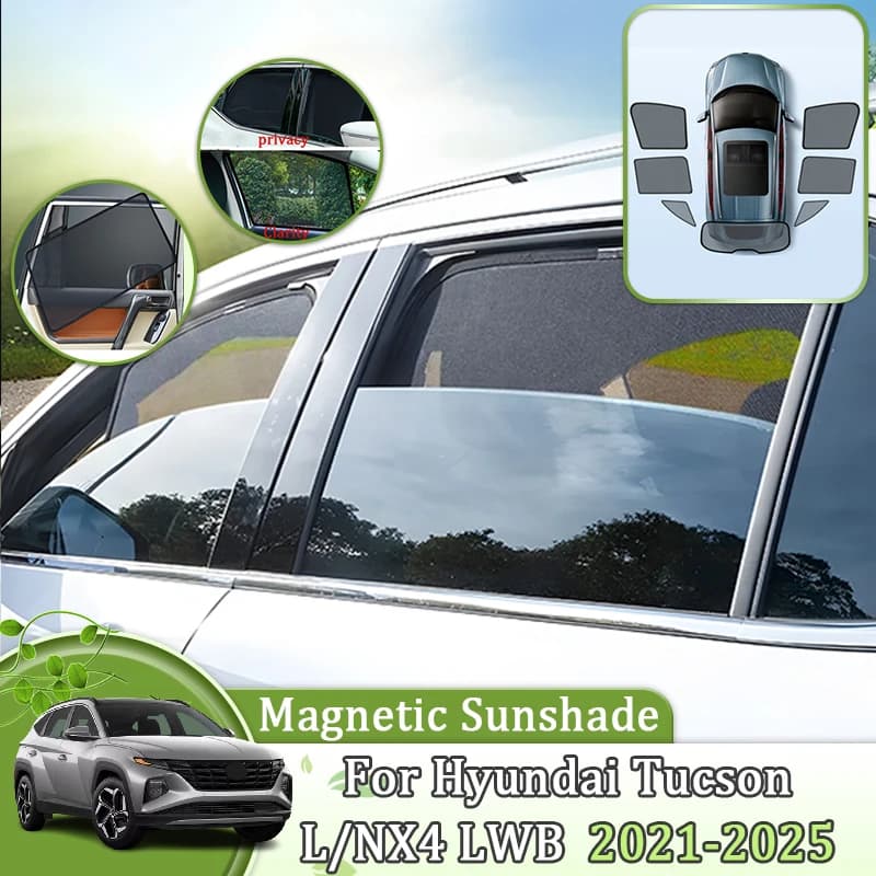 Maglia Parasole Auto Scudo Per Hyundai Tucson L NX4 LWB 2021-2025 Tenda Parabrezza Visiera Solare Magnetica protezione solare Accessori