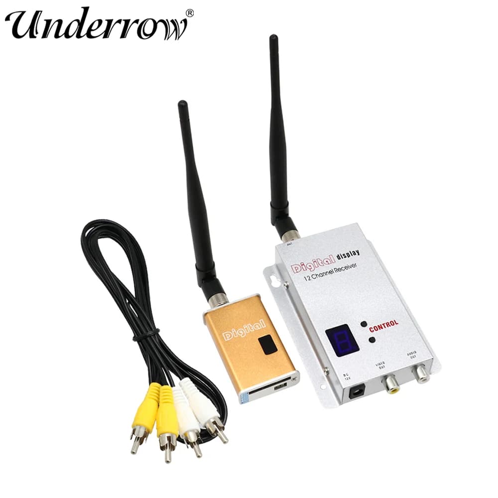 Trasmettitore e Ricevitore Video FPV 1.2G 5000mW 5W, 1200Mhz Audio Video Wireless a Lunga Distanza per Droni FPV RC