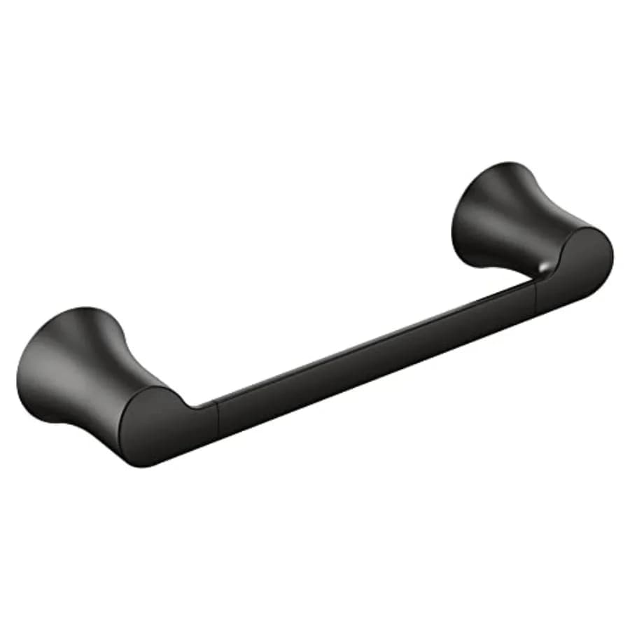 Portasciugamani da bagno nero opaco Doux YB0286BL