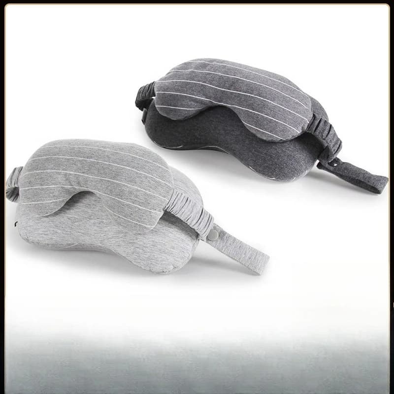 2 in 1 maschera per gli occhi cuscino per il collo cuscino da viaggio a forma di U perline in schiuma per poggiolino in auto