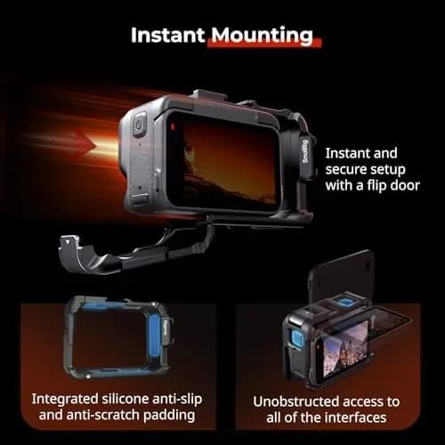 2026 SmallRig multifunction support cage for Insta360 Ace Pro 2, with horizontal and vertical mounting for action cam, griffe attack and cold slip