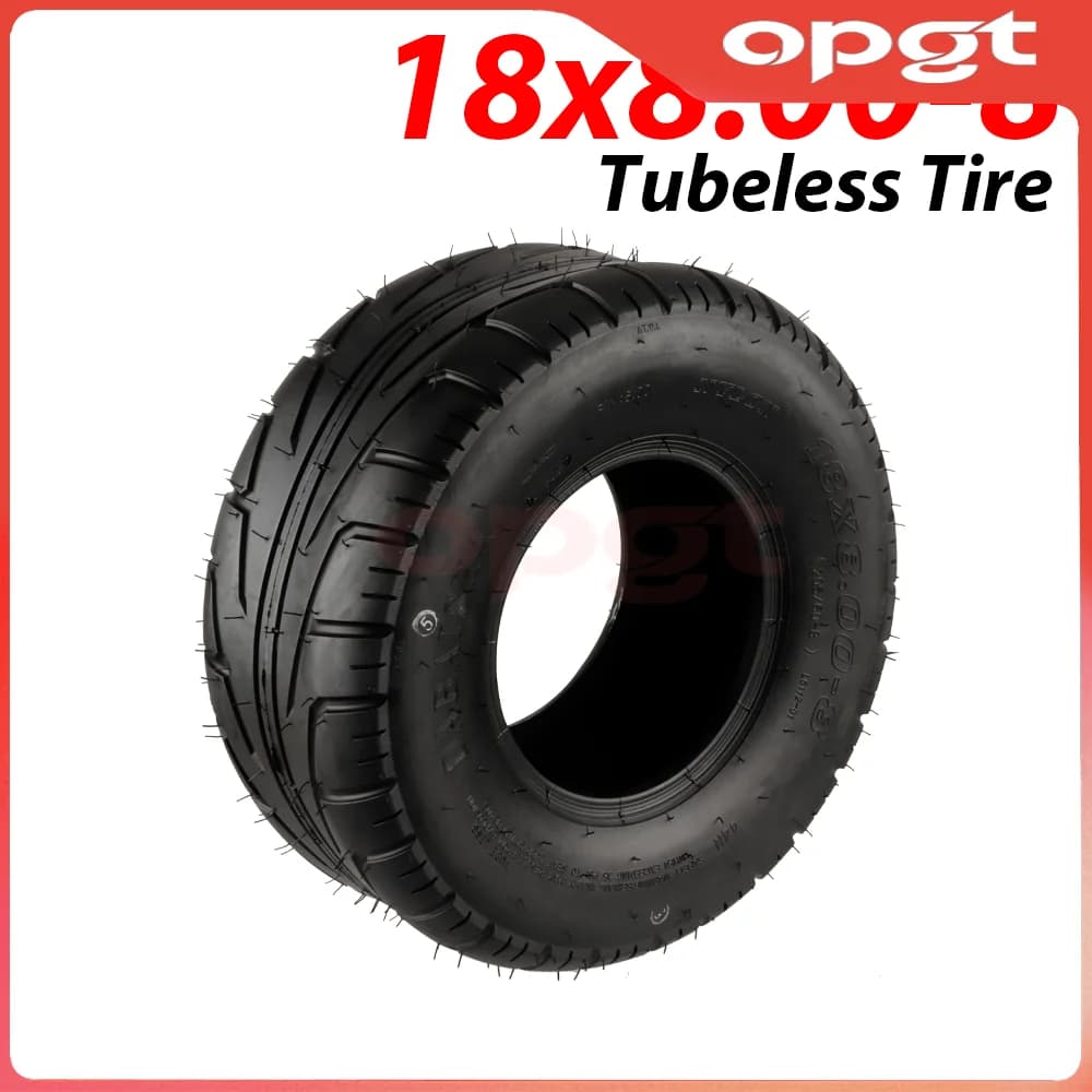 Pneumatico OPGT 18X8.00-8 Pollici, Gomma Esterna 205/60-8 Pollici per Auto da Spiaggia a Quattro Ruote, Veicoli Elettrici Harley, ATV, Gokart, Scooter