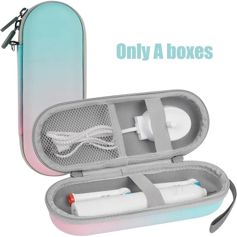 Waterproof and shockproof electric toothbrush travel bag - Large Capacity EVA protective organizer for brushes, heads, charger-1 piece