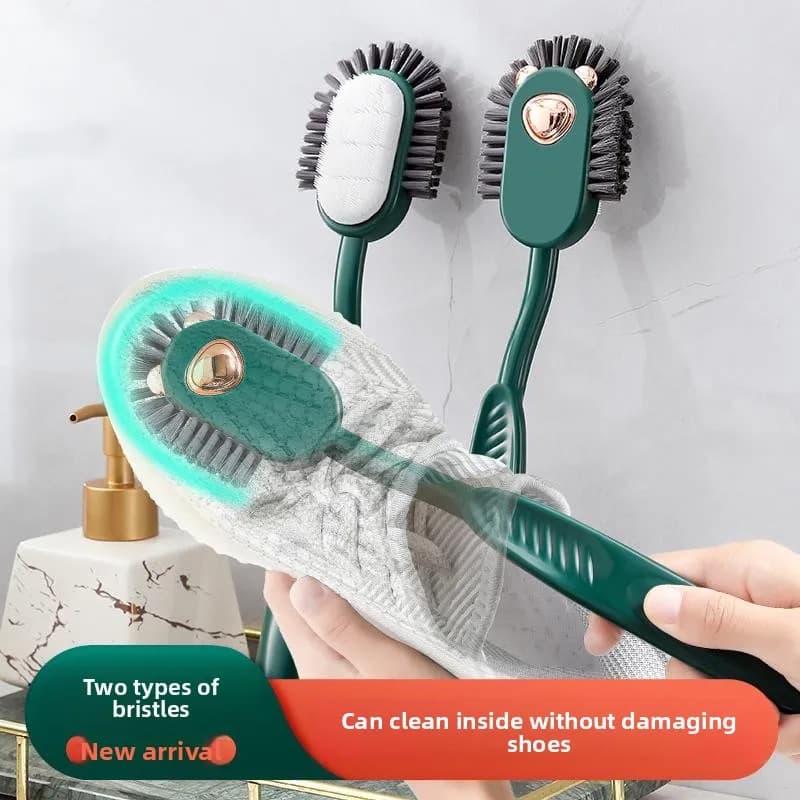 Spazzola per Scarpe a Setole Morbide per Uso Domestico, Strumento Multifunzione a Cinque Lati con Setole Dure, Spazzola Professionale per la Pulizia delle Scarpe