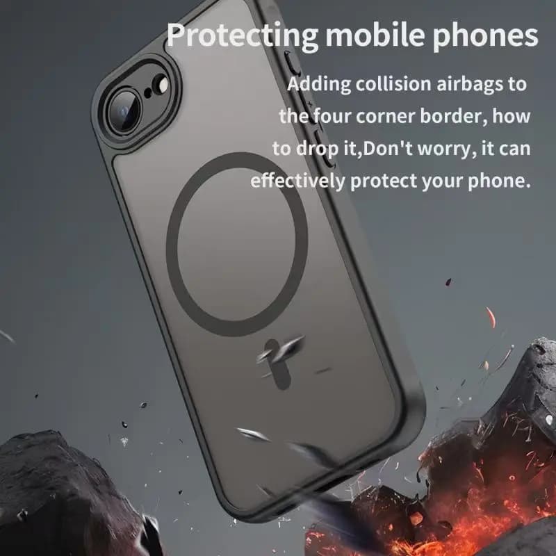 Armor For Magsafe Matte Translucence Fashion Case iphone17e iphone16e Magnetic Shockproof Phone Case for iPhone 16E 17E