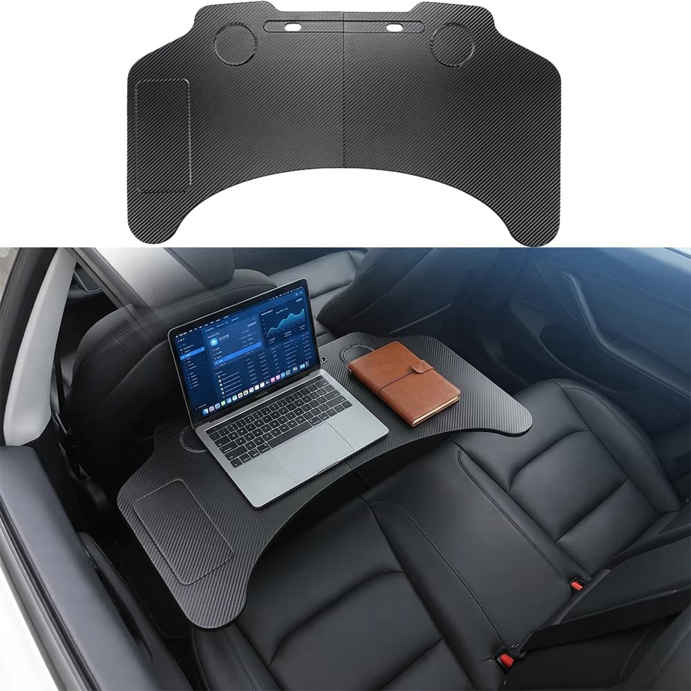 Car Tray Table Folding Laptop Desk Foldable Drink Food Tray Cup Holder For Tesla Model 3 Highland Model Y Juniper Launch Y L X S