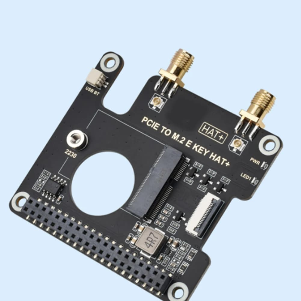 *A96ZZ For Raspberry Pi 5 PCIe to M.2 EKEY Adapter with Cable 16P SMA antenna connector for Wireless NGFF cards
