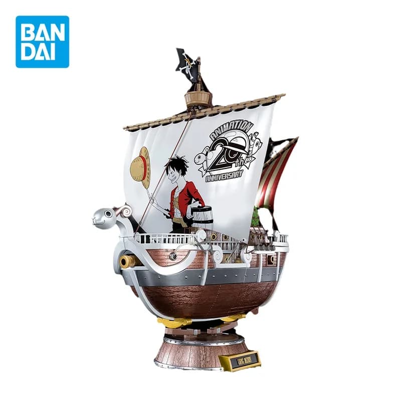 Bandai Originale One Piece Anime Going Merry Action Figure Modellino da Collezione 20° Anniversario Giocattoli in Super Lega Regali per Bambini