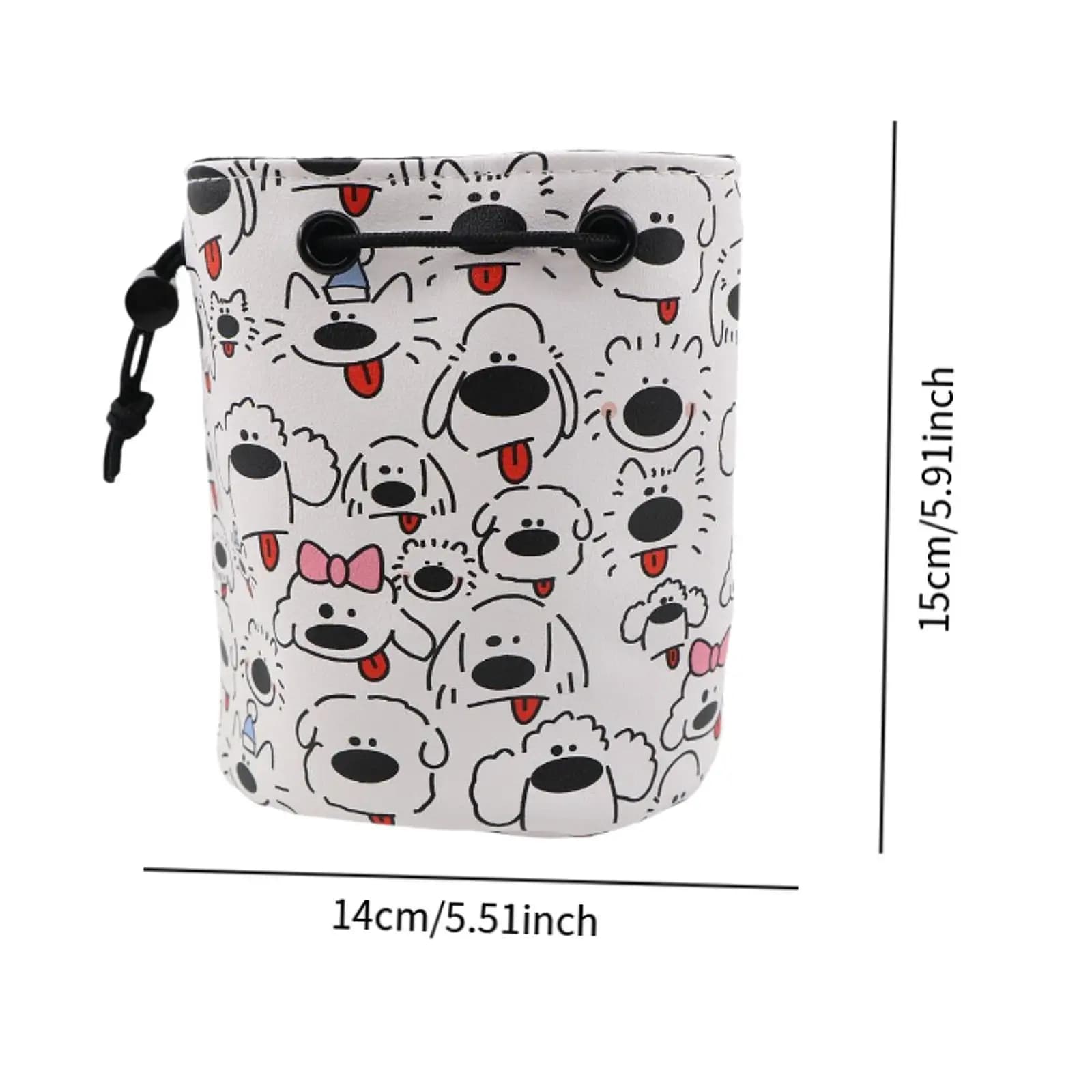 Borsa Protettiva per Palline da Golf con Stampa Graffiti Cucciolo, Custodia Portatile a Cartone Animato, Accessorio da Golf Elegante con Fodera Morbida e Chiusura a Coulisse