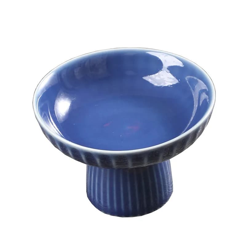 Traditional Tall Ceramic Plate Multipurpose Dish for Wedding Pastry Dried Fruit Desserts
