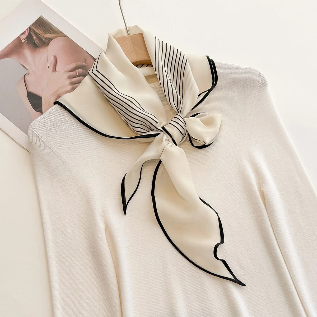 Sciarpe morbide in raso imitazione seta, sciarpe a forma di diamante alla moda per donna, bandane, hijab di lusso, foulard eleganti, scialli.