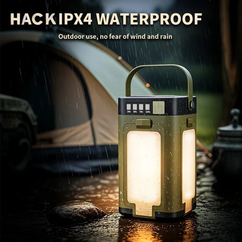 Solar Energy Camping Lantern Waterproof Rechargeable Portable Flashlight 4 blade folding tent lamp for camping excursions