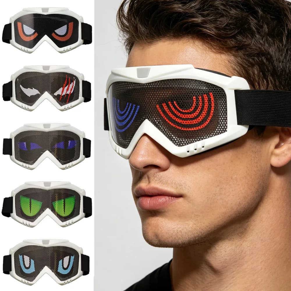 Universal Outdoor Sports Goggles Adjustable Elastic Headband Protective Eyewear for Ski Motorbike Riding