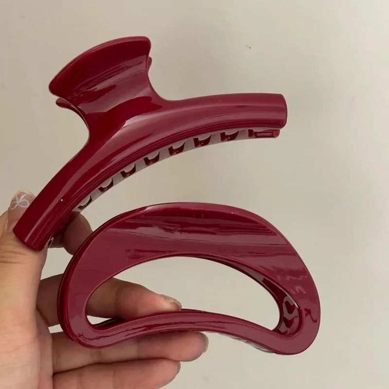 Serie rossa di Capodanno Accessori per capelli a forma di farfalla a forma di stella Clip di squalo Updo Pin Artiglio per capelli Forcine per capelli di granchio per feste di Natale