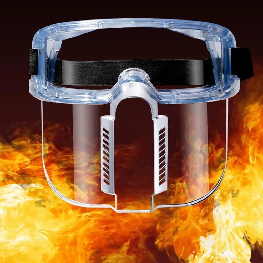 Maschera Protettiva Trasparente Multiuso Ergonomica Integrale Anti-schizzi d'Olio Anti-impatto Antipolvere per Lavoro e Lucidatura