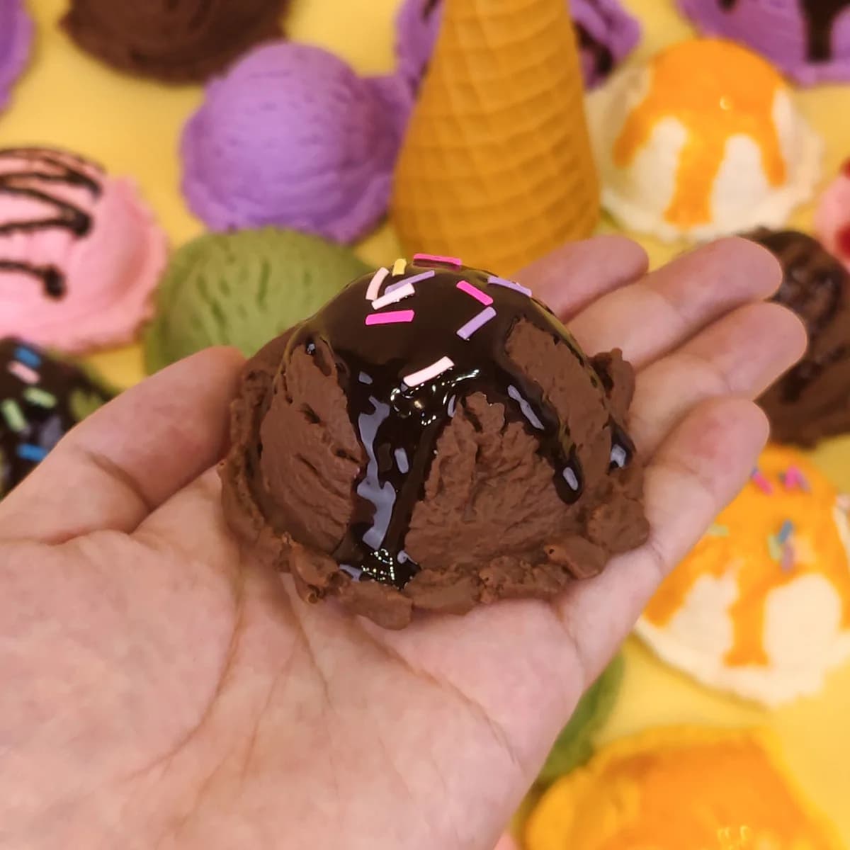 Set di 3 Cucchiai per Gelato Finti, Accessori per Slime Fai-da-Te, Articoli per Artigianato, Casa delle Bambole, Giocattoli da Cucina per Bambini, Set Regalo
