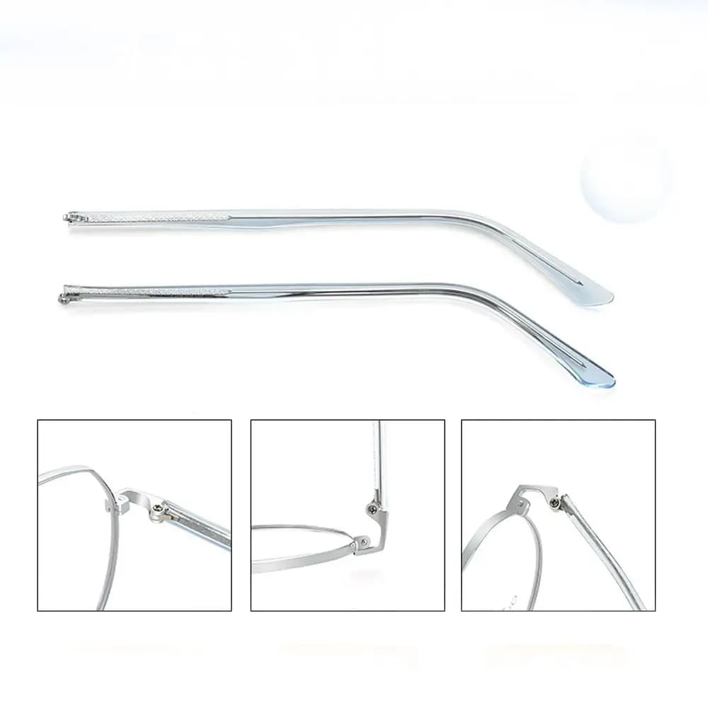 Strumenti di Riparazione: Aste di Ricambio Antiscivolo in Metallo Trasparente per Occhiali da Sole con Gancio Auricolare, Aste di Ricambio per Occhiali, Gambe di Ricambio per Occhiali