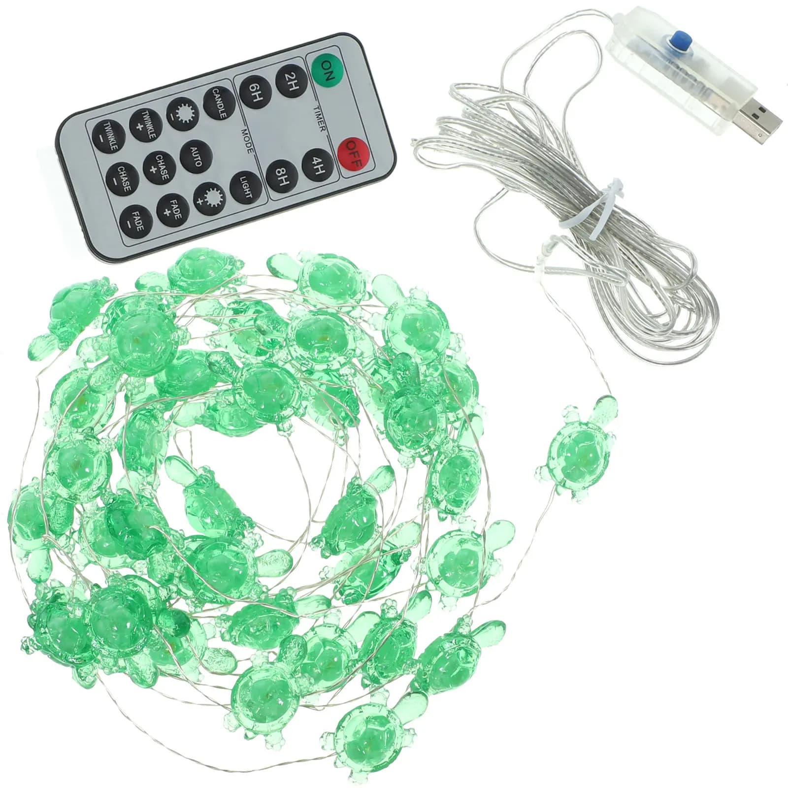 Stringa di Luci LED a Forma di Tartaruga, 40 LED, Lampada Decorativa Nordica per Casa, Natale, Matrimoni, Feste, Lanterna USB