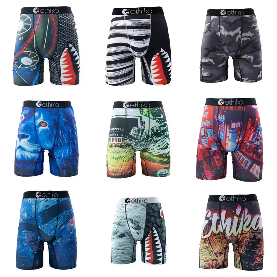 ETHIKA 1 Pz Biancheria Intima Degli Uomini Boxer Sexy Traspirante Mens Tronchi Plus Size S-3XL Uomo Mutande da Nuoto Mutandine da Uomo Boxer