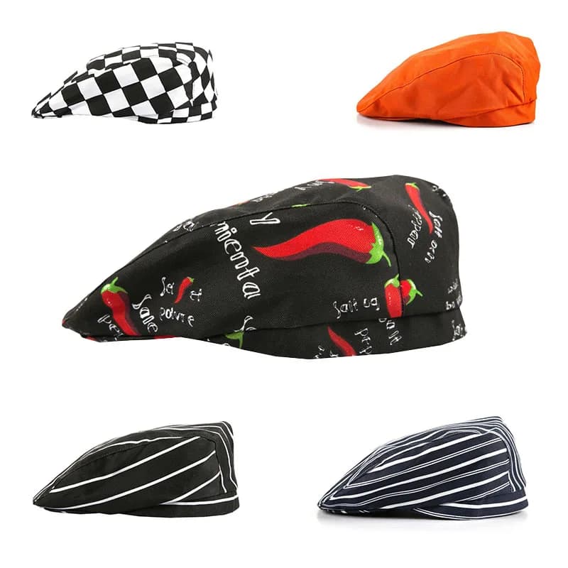 Chili Knife Fork Prints cappelli Restaurant Hotel Cooking Cook Hat Cafe Bar Kitchen Baking Chef Cap Coffee Shop Bakery cameriere berretto
