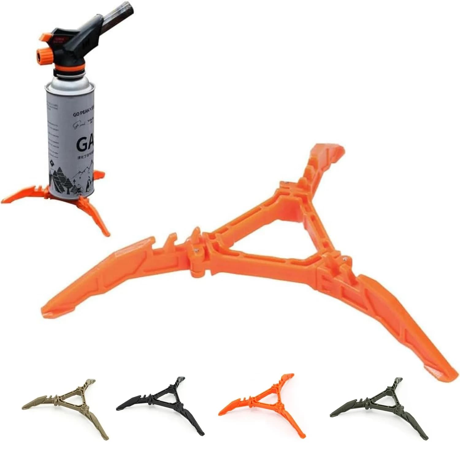 Gas Tank Bracket Foldable Fuel Can Stabilizer Anti Dumping Tripod for Outdoor Camping Hiking Cooking Cookware Accessories