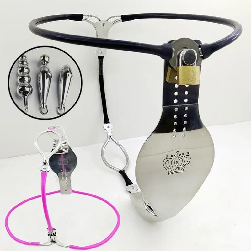 Stainless Steel Male Chastity Belt Adjustable Metal Waist Underwear Device with Shield Penis Lock BDSM Briefs Sex Toys for Men