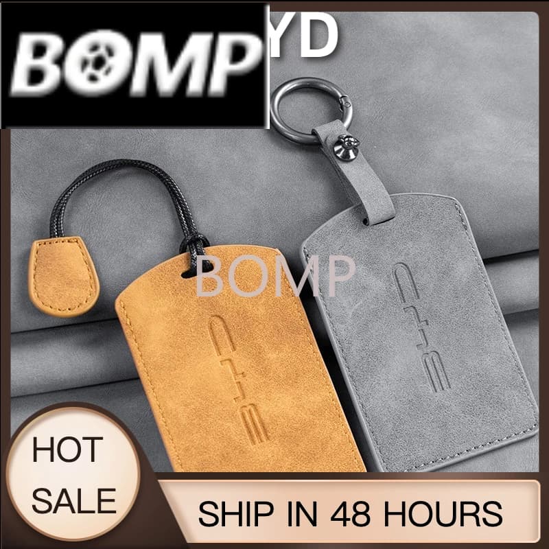 BOMP Fit For BYD Seagull Han Song Qin Yuan Plus DMi Frigate 07 Dolphin Car Key Card Holder NFC Smart Card Case Suede Protective