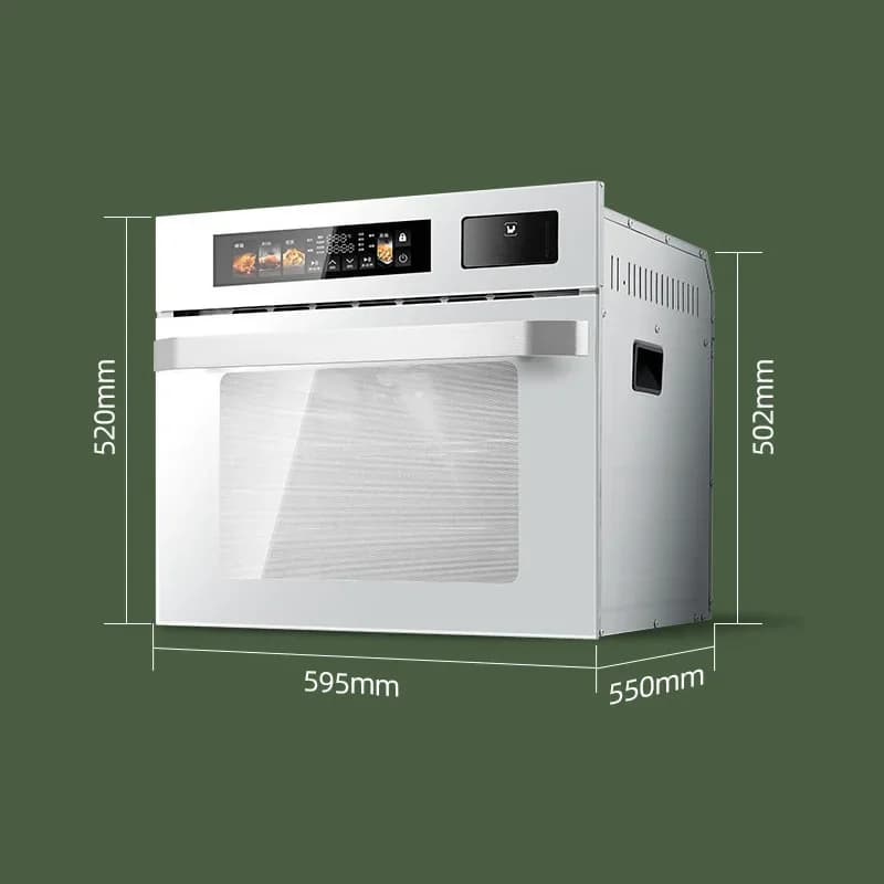 60L Large-Capacity Electric Steam Oven, Single-Door Household Oven, Built-In Baking Oven, Steam/Bake/Air Fryer 220V(Customized)