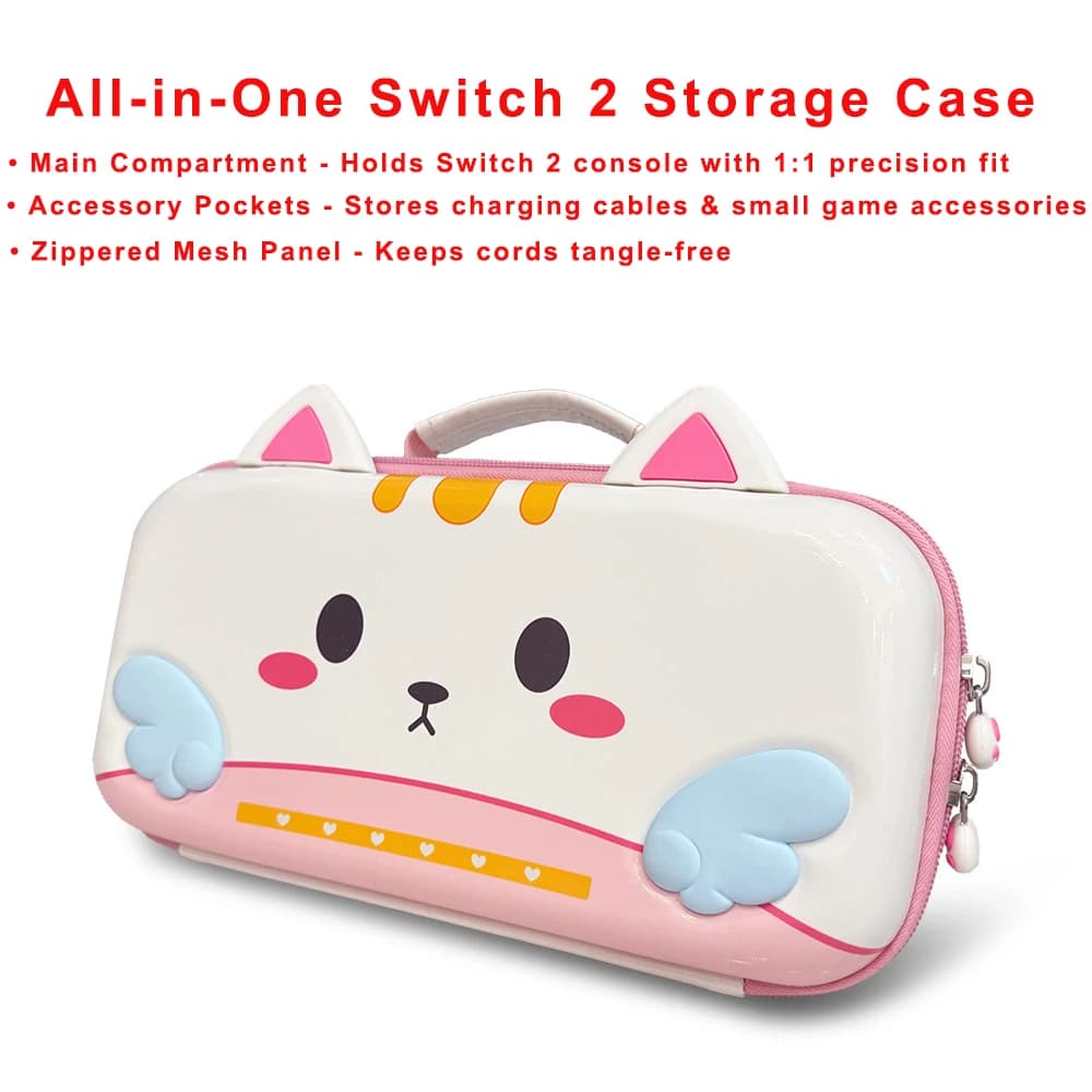 Custodia rigida antiurto Sweet Bunny compatibile con Switch 2 - Scatola protettiva antipolvere impermeabile NS2 (2025).