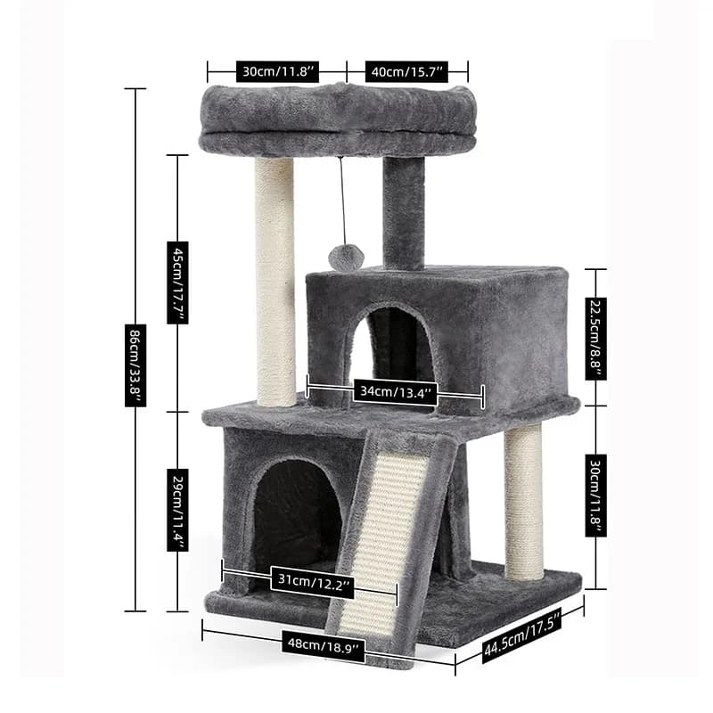 Cat climbing frame with nest integrated type, universal in all seasons, easy to clean, scratch-resistant and wear-resistant