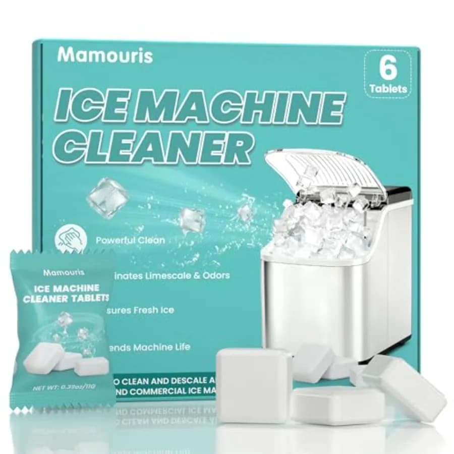 Ice Machine Cleaner Maker Descaler, 6 Pack Cleaner Tablets for Countertop and Commercial nugget Ice Maker, Crystal Clear Ice, C