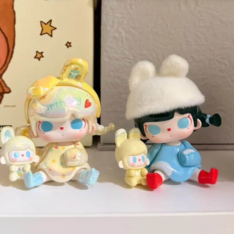 Nuova Scatola Misteriosa Originale Rabbit And Bear Time Glitch Mini Blind Box, Giocattolo da Collezione, Figurina Carina, Decorazione da Scrivania, Scatola Sorpresa
