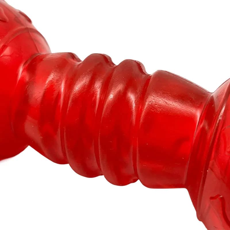Sound-making dumbbell for teeth grinding and cleaning, durable and easy to clean, press to make sound, floats on water