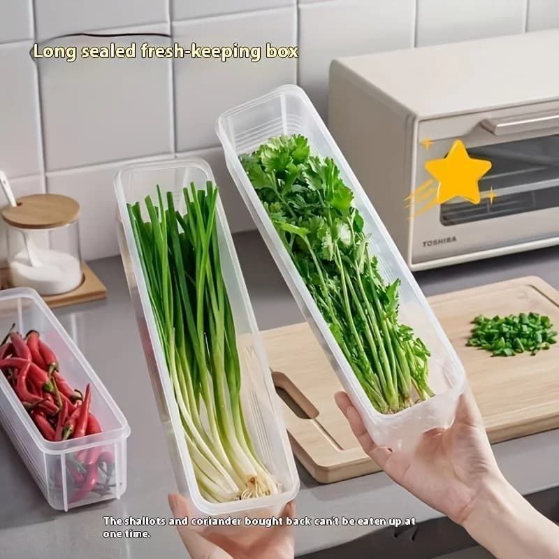 Scatole portaoggetti per frigorifero Scatole per la conservazione degli alimenti freschi per frutta e verdura Scatole per la conservazione degli alimenti Scatola di immagazzinaggio sigillata trasparente