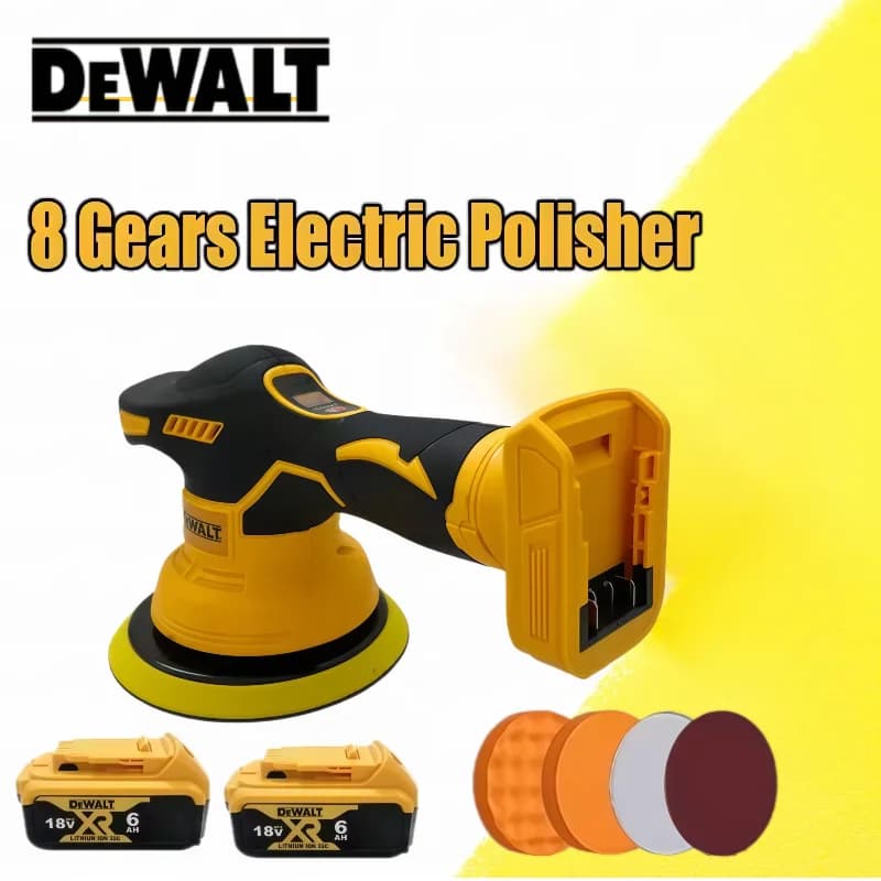 Lucidatrice per Auto Dewalt Senza Fili con 8 Velocità e Display Digitale, Macchina Elettrica per Lucidatura e Ceratura Auto
