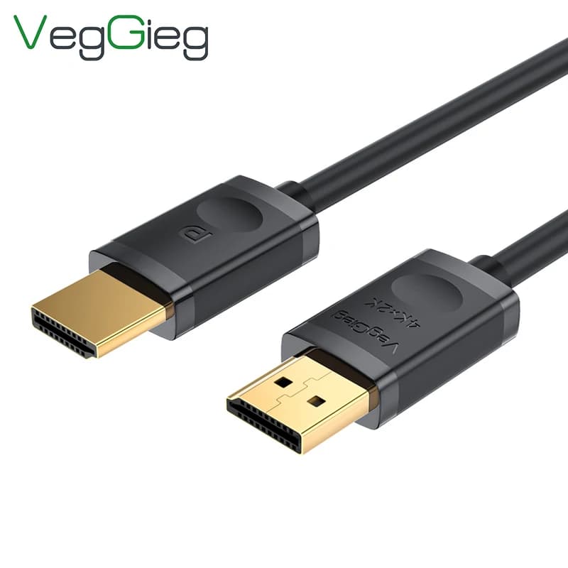Cavo DisplayPort VegGieg 4K@60Hz da DP a DP Maschio-Maschio per Monitor PC Gaming, Cavo Video ad Alta Definizione 4K