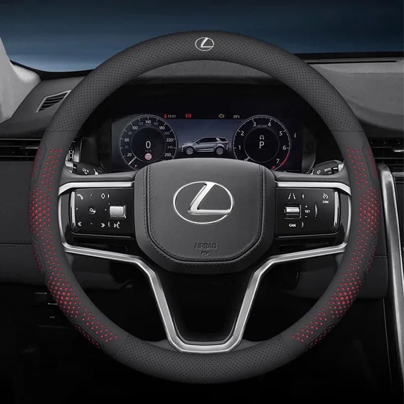 Adesivo per auto Coprivolante in pelle da 38 cm di diametro per Lexus RX330 IS250 Ct200h ES300h LS Coprivolante antiscivolo