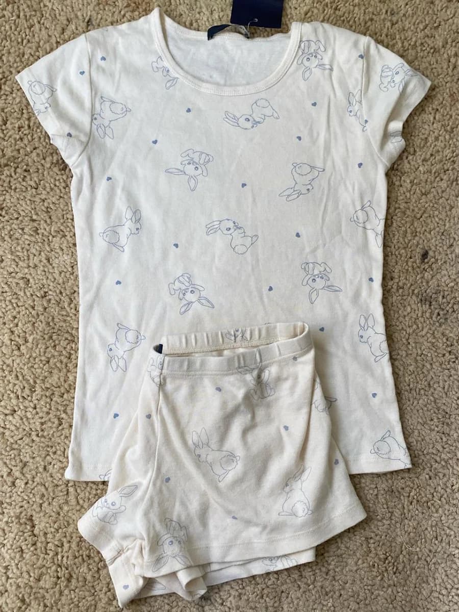 T-shirt coniglietto Pantaloncini Pamaja Set Donna O-Collo Manica corta T-shirt slim + Pantaloncini sportivi dritti in vita elastica Set da 2 pezzi in cotone dolce