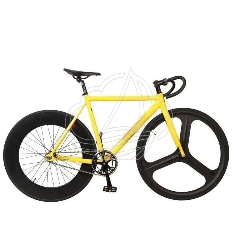 Bicicletta da Corsa SNM100 con Telaio in Lega di Alluminio Dead Flying Tsunami e Ruote a Tre Razze in Lega di Magnesio a Denti Fissi
