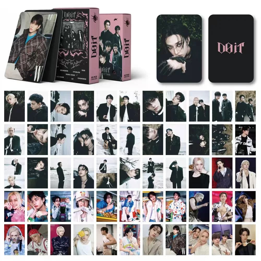 55 pz. Stray Kids Mini-Album DO IT Small Cards SKZOO Felix Peripheral Support Card Fan Collection Card Photocards Gift Cards