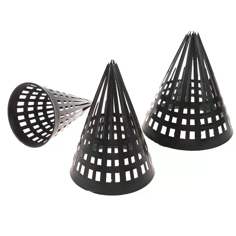 5 Pezzi Coperchio per Gabbia da Pesca in Plastica Resistente con Ingresso Conico, Senza Alette, per Pesci, Anguille e Loach, Nero, Accessori da Pesca